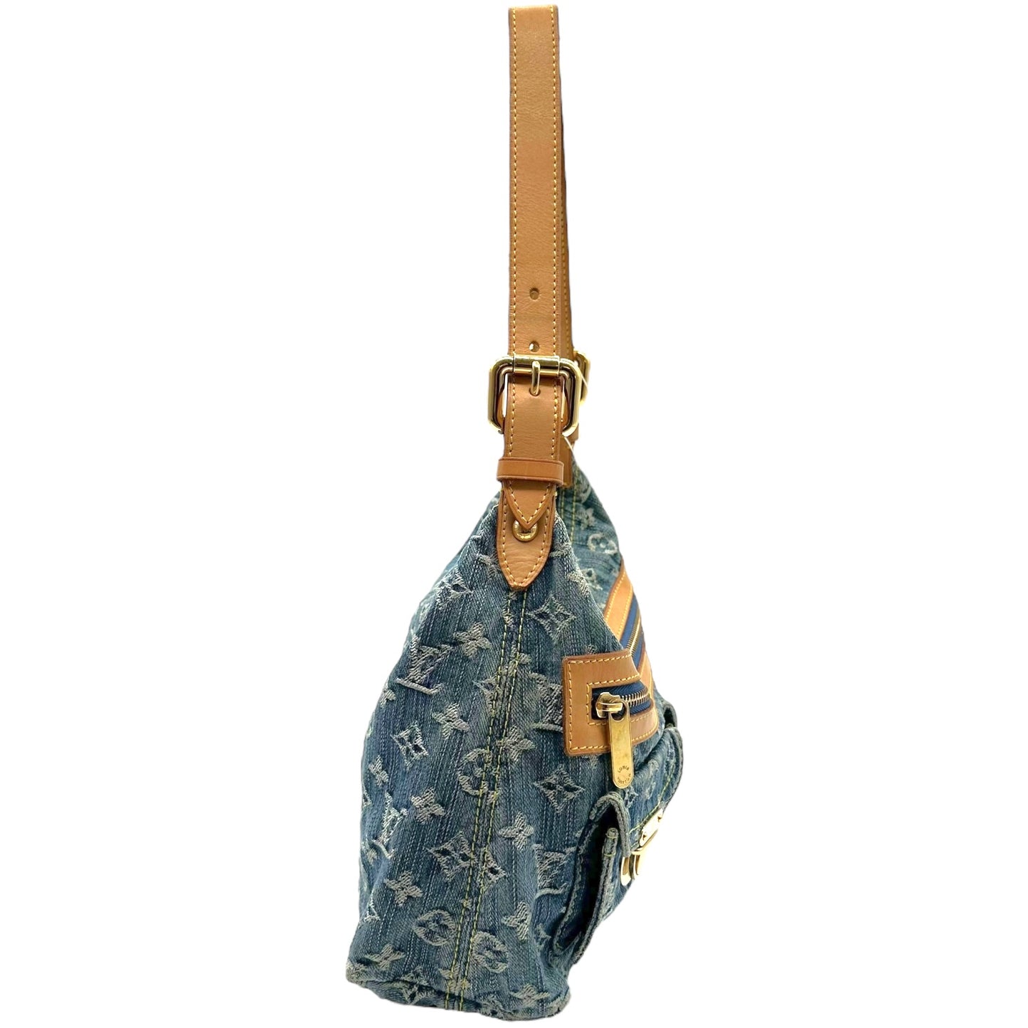 Louis Vuitton Blue Denim Baggy PM Shoulder Bag