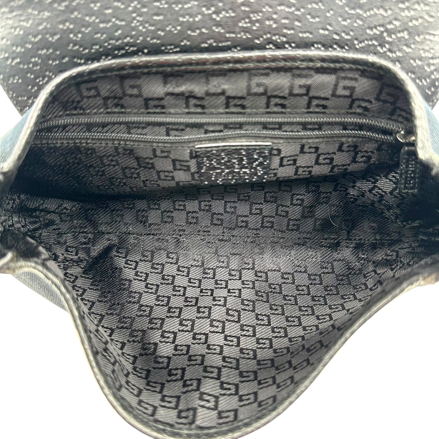 Gucci Black Leather & Canvas Bamboo Handle Mini Jackie Bag