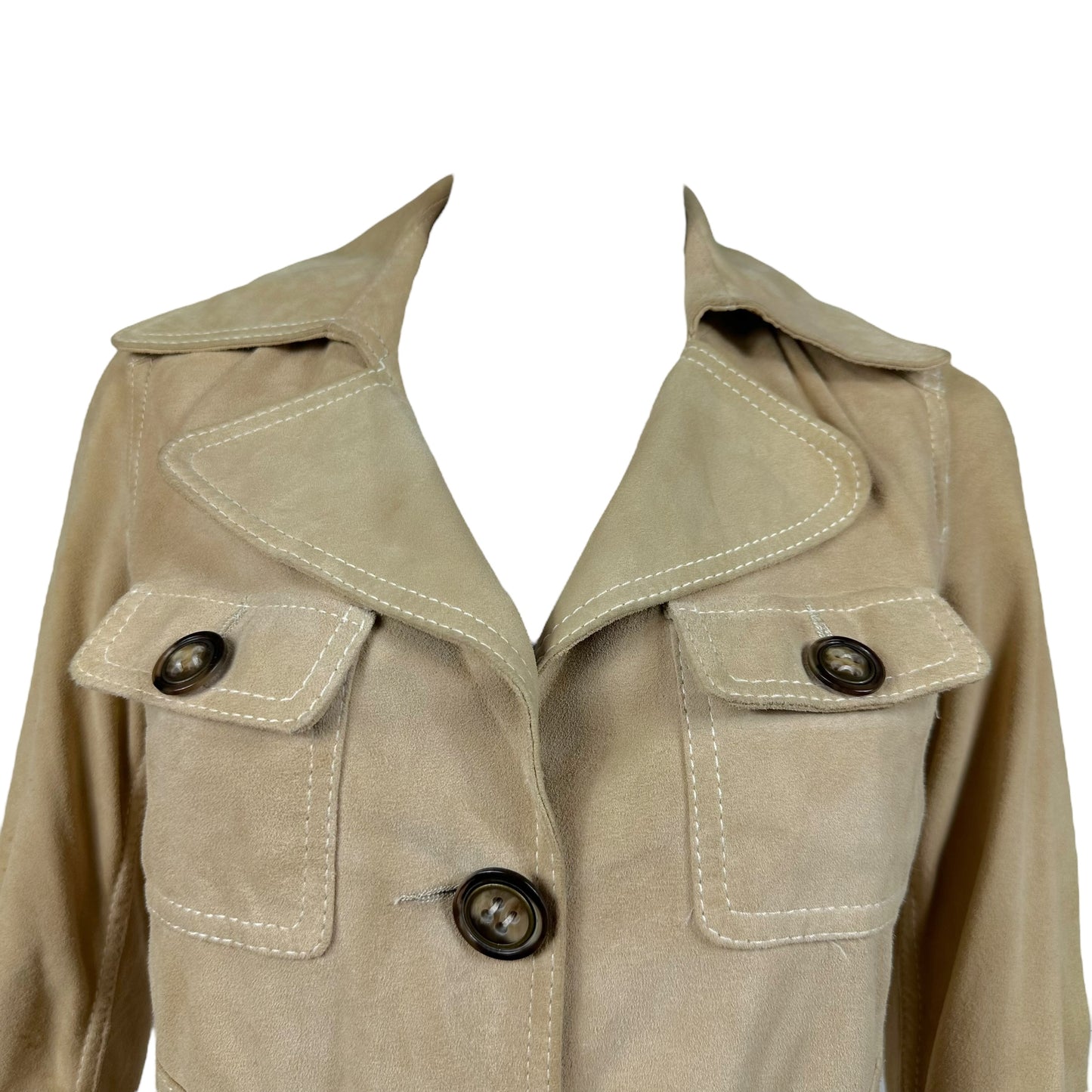 D&G Dolce & Gabbana Tan Suede Fringe Trench Coat - Outfit Repeater