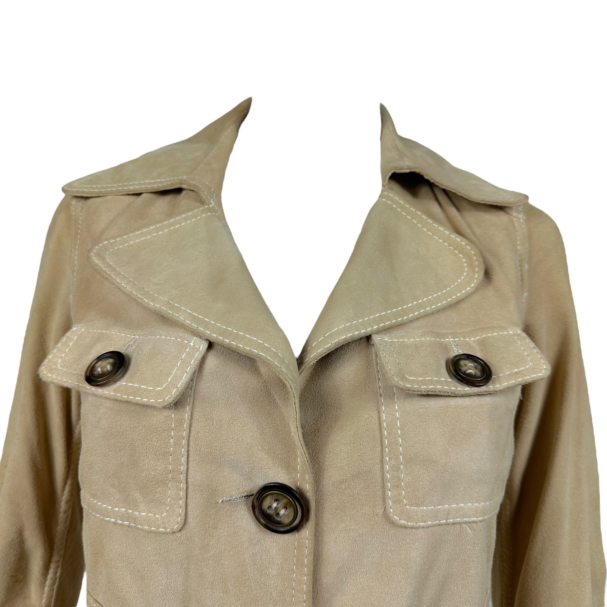 D&G Dolce & Gabbana Tan Suede Fringe Trench Coat - Outfit Repeater
