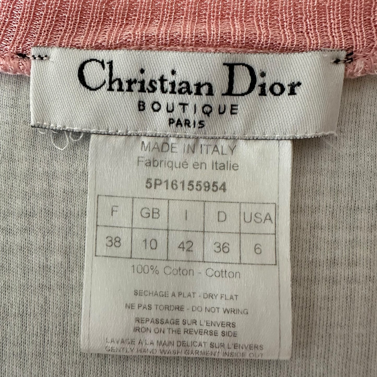 Christian Dior S/S 2005 Miss Dior Houndstooth Graphic T-Shirt