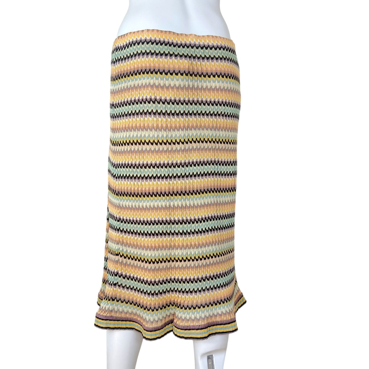 Missoni Multicolor Knit Midi Skirt