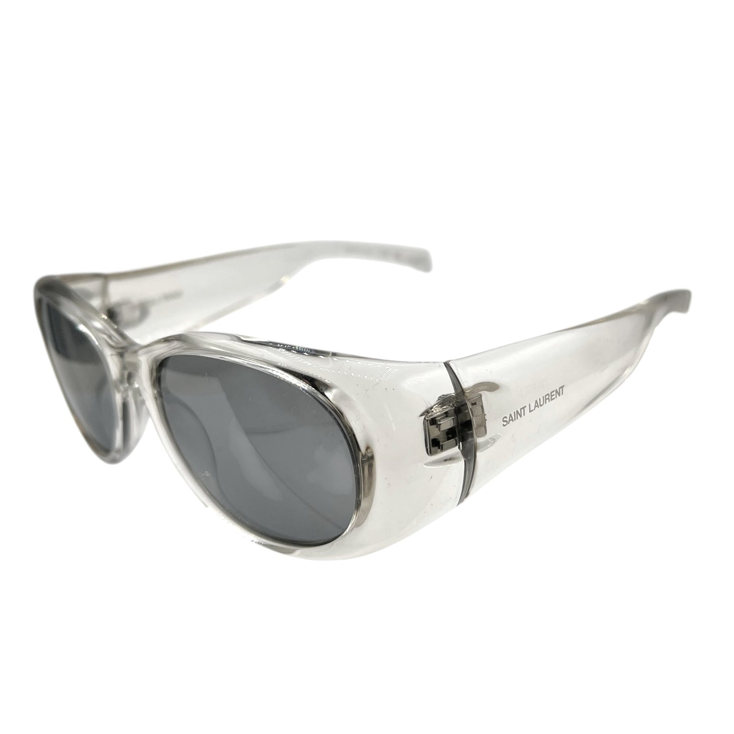 Saint Laurent Paris Clear Oval Sunglasses w/ Case