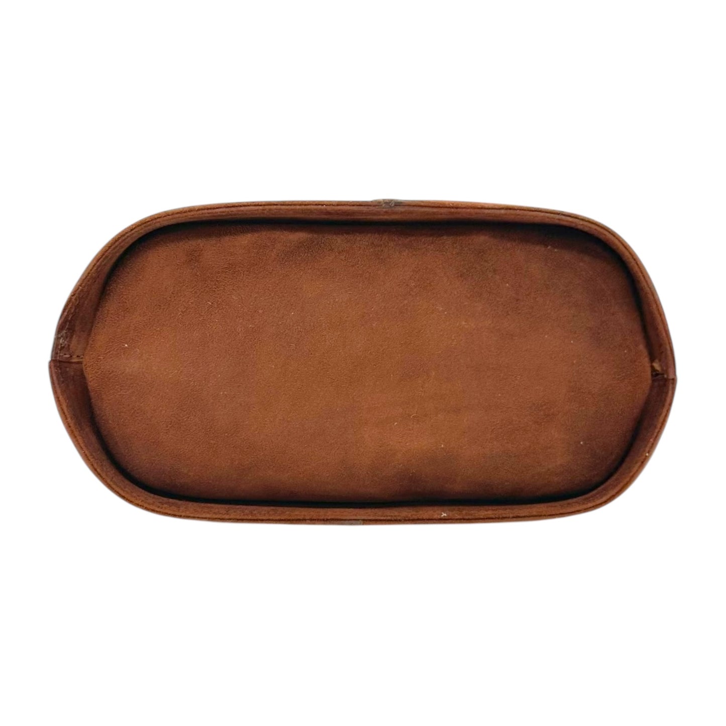 Salvatore Ferragamo Brown Suede Contrantrast Stitch 2-Way Mini Bucket Bag - Outfit Repeater