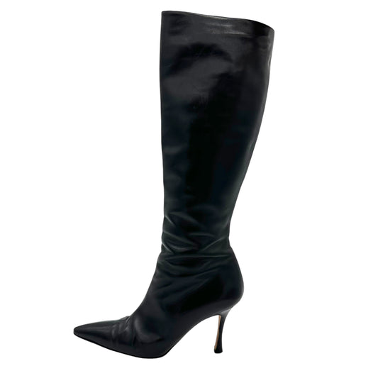 Manolo Blahnik Black Knee High Boots - Outfit Repeater