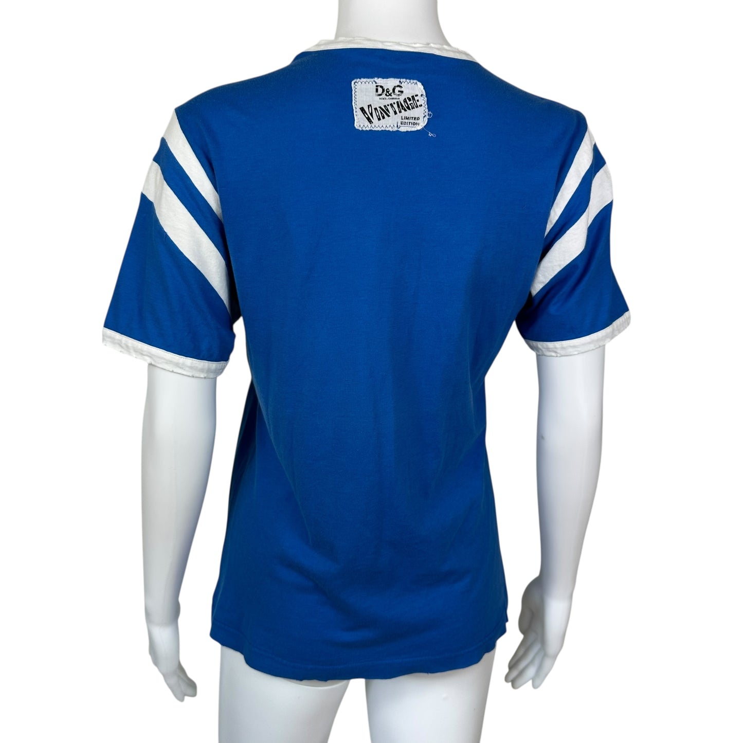 D&G Dolce & Gabbana Blue Stallion X-Press Graphic T-Shirt - Outfit Repeater