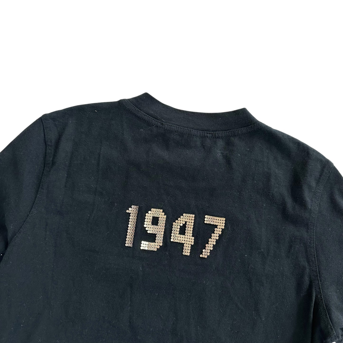 Christian Dior F/W 2003 J'Adore Dior Black Chainmail Logo T-Shirt - Outfit Repeater