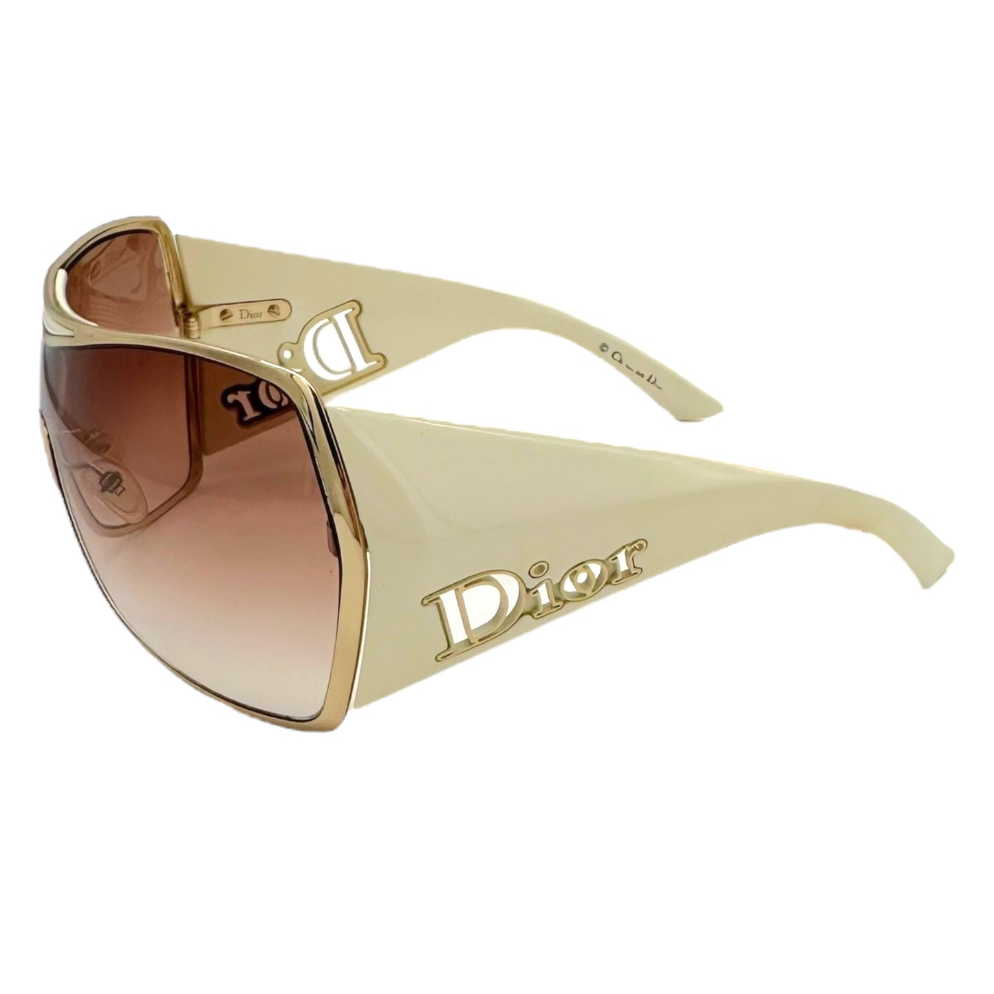 Christian Dior Gaucho White Shield Sunglasses - Outfit Repeater