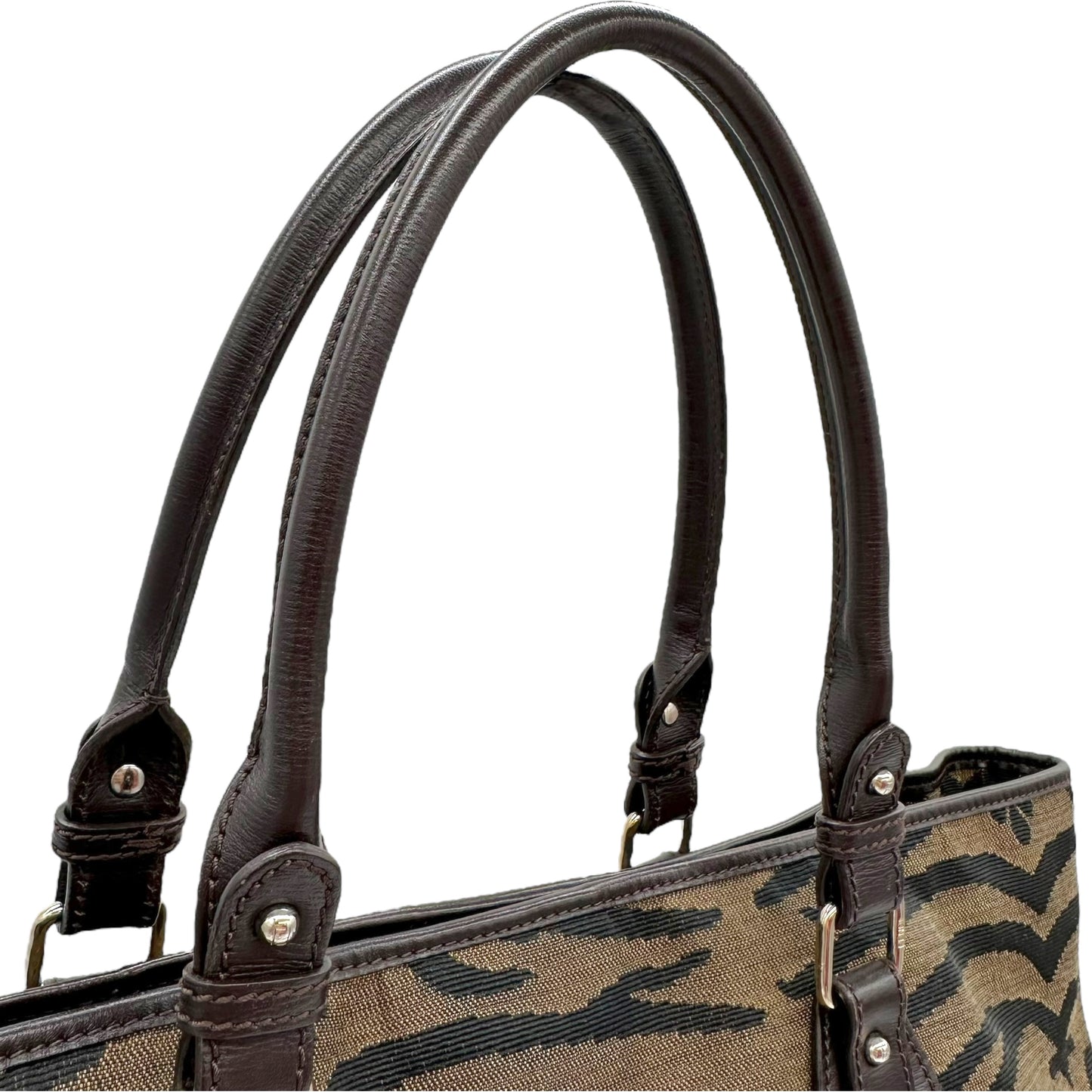 Fendi Brown Tiger Print Tote - Outfit Repeater