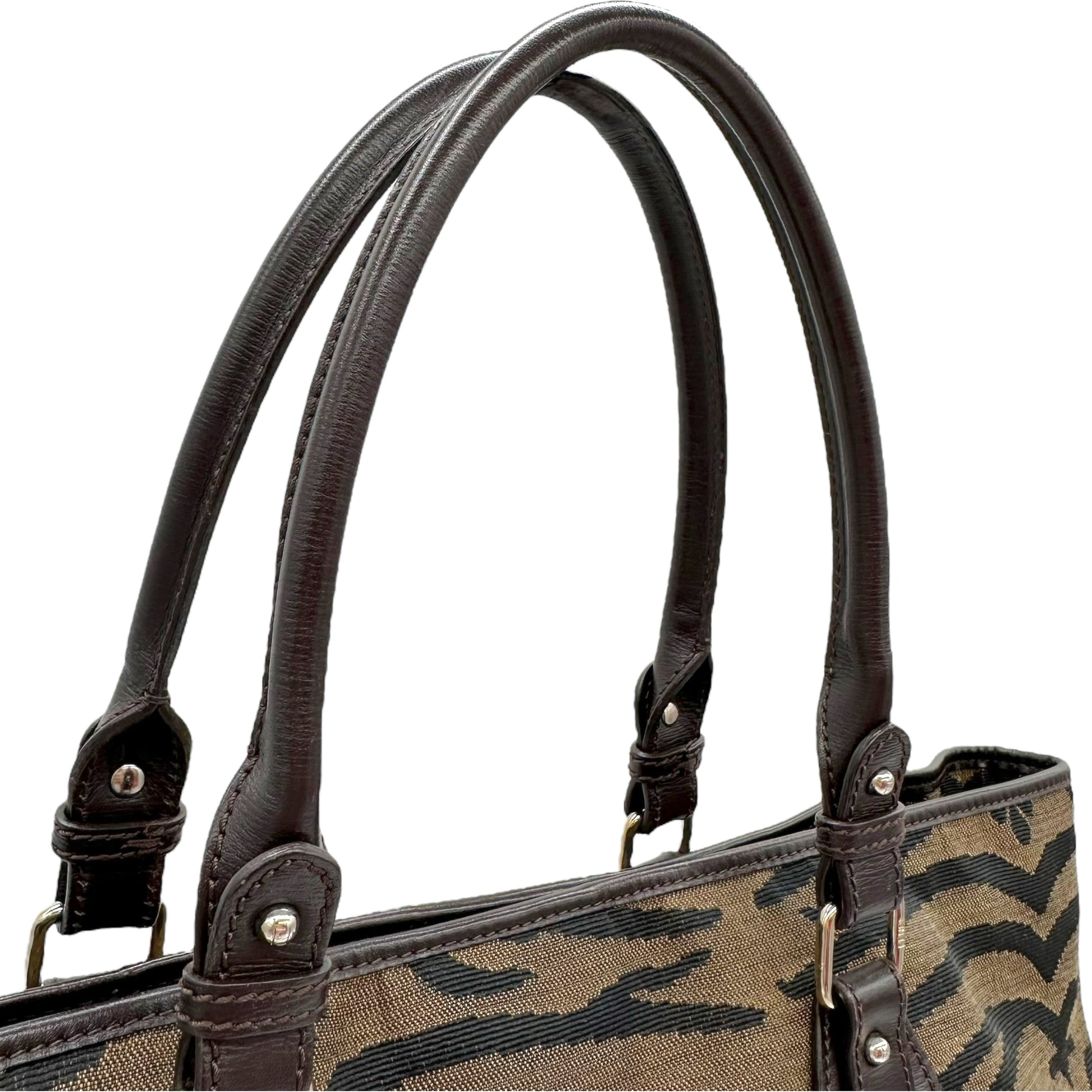 Fendi Brown Tiger Print Tote - Outfit Repeater