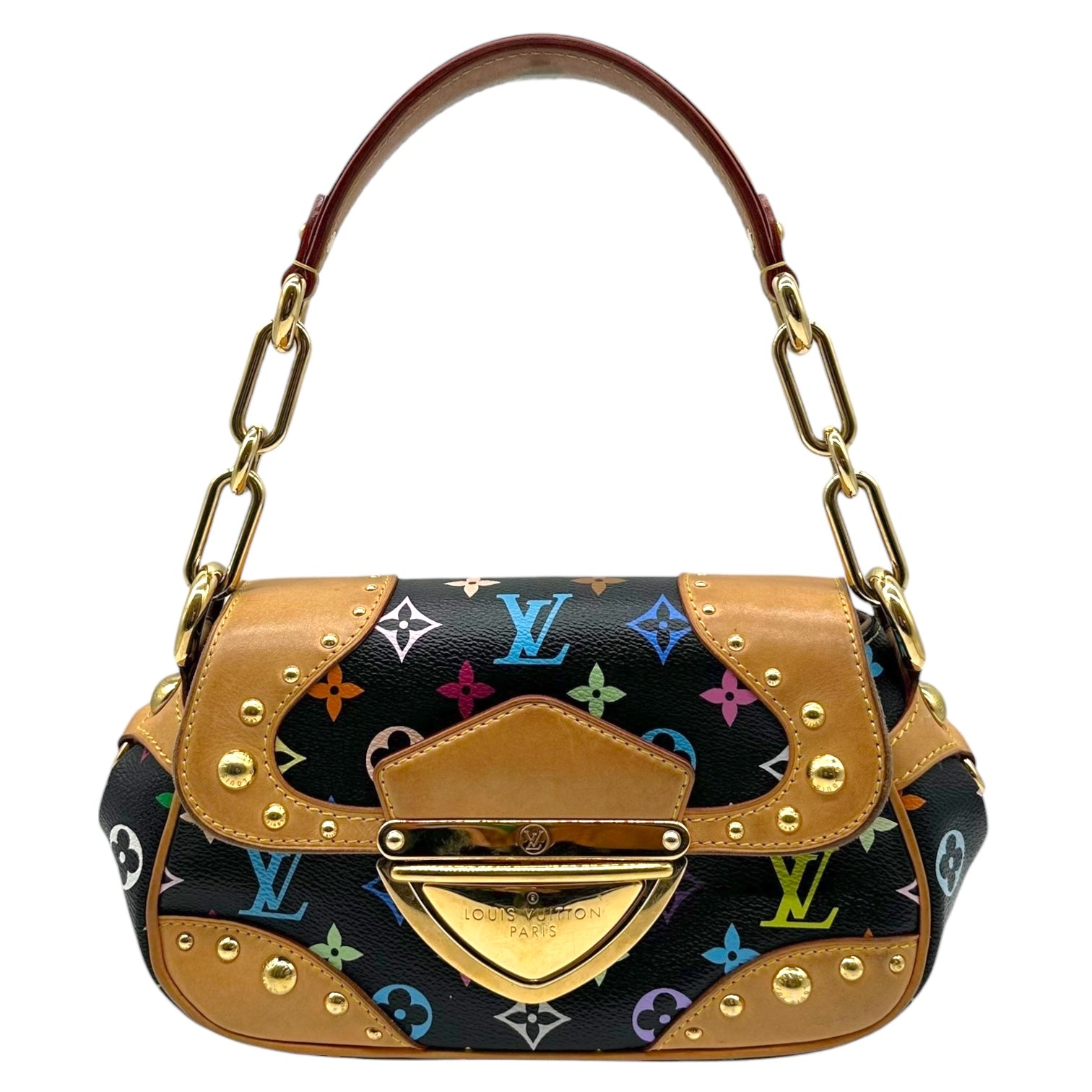 Louis Vuitton Shoulder Bag Black Multicolor Murakami