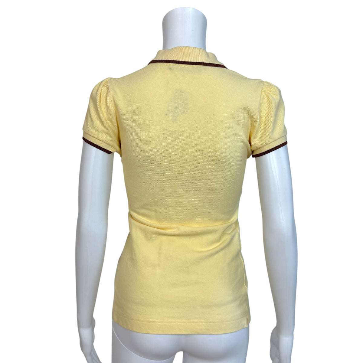 Dsquared2 Light Yellow & Brown Logo Bird Embroidered Polo Top