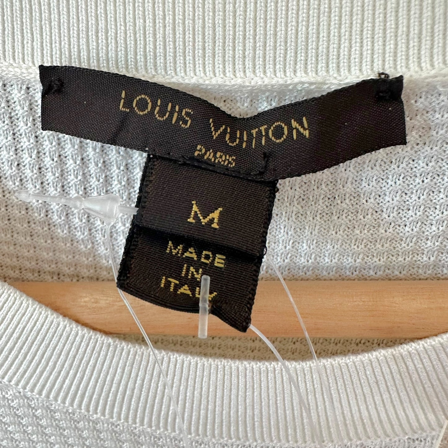 Louis Vuitton Ivory Sequin Embellished Knit Shift Mini Dress