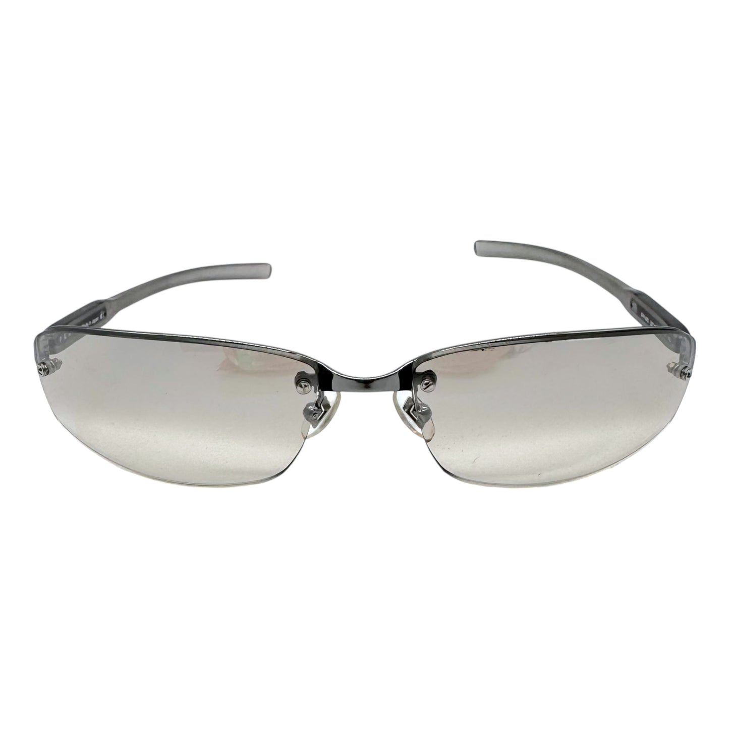 Prada 59017 Silver Rimless Sunglasses