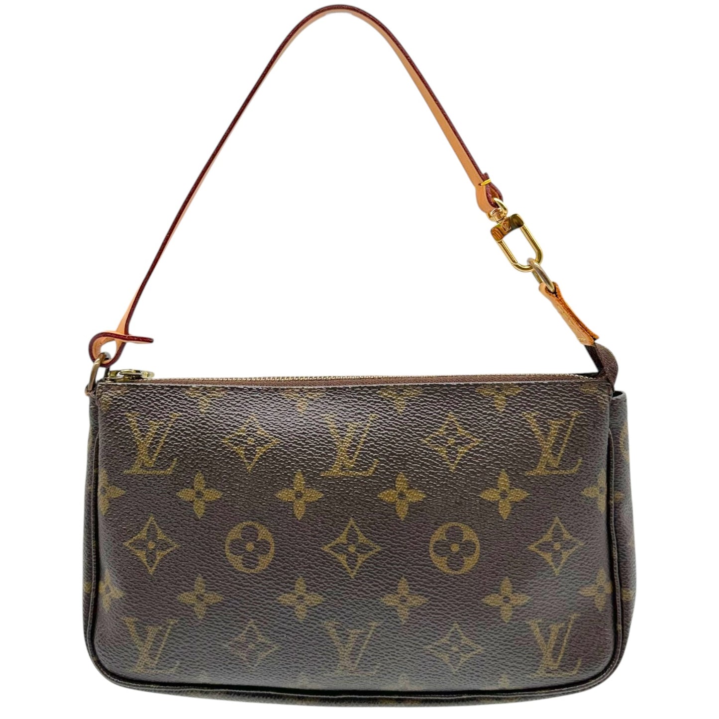 Louis Vuitton Monogram Pochette Bag Brown Tan