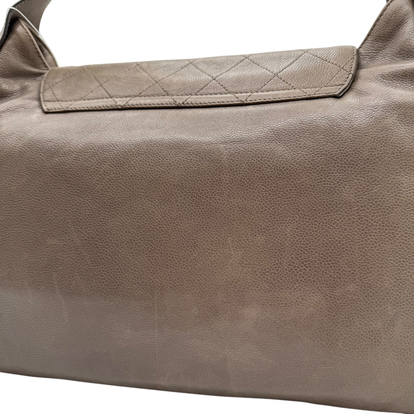 Chanel Gray Caviar Leather Matelasse Hobo Bag 2008-09 - Outfit Repeater