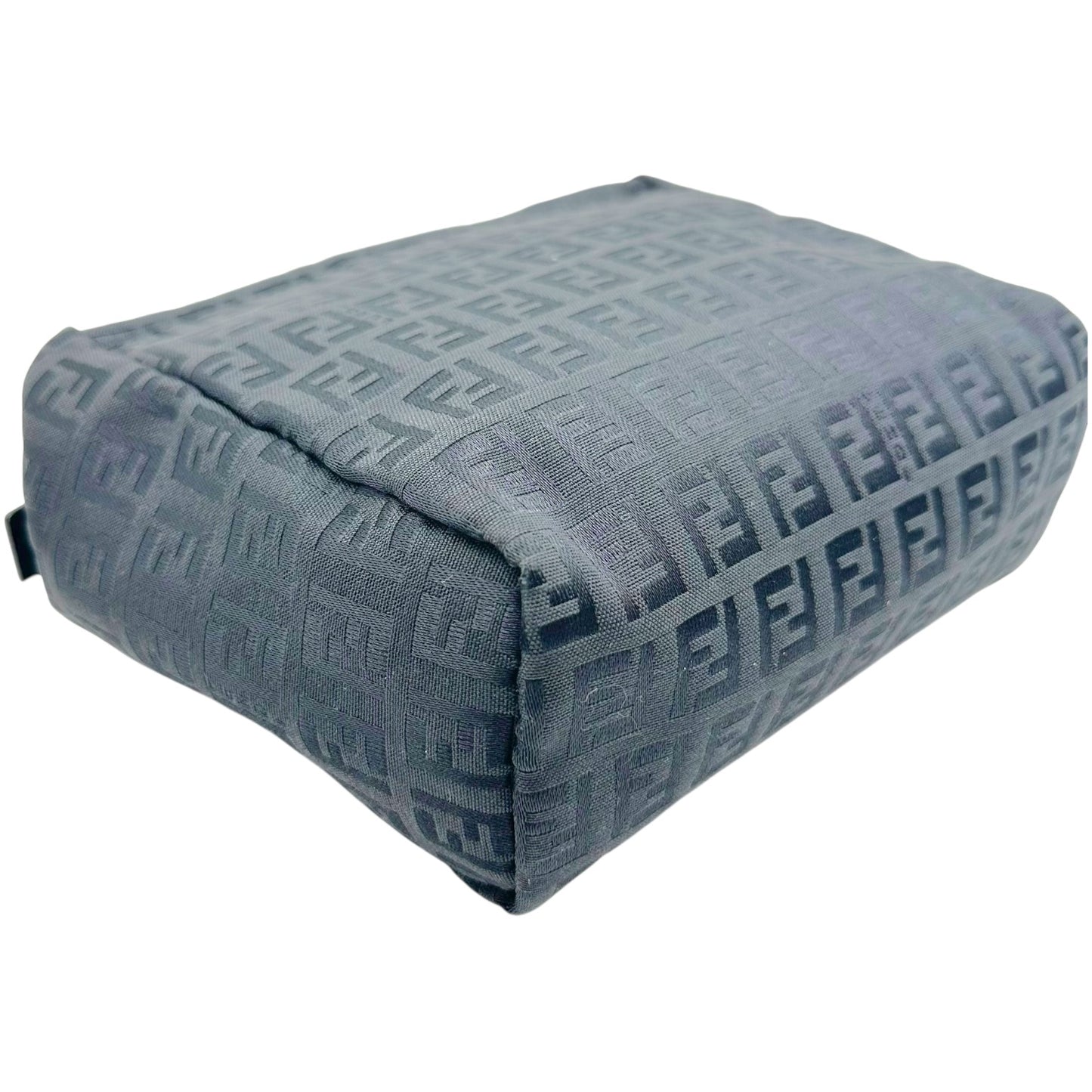 Fendi Black Zucchino Monogram Mini Pochette Bag