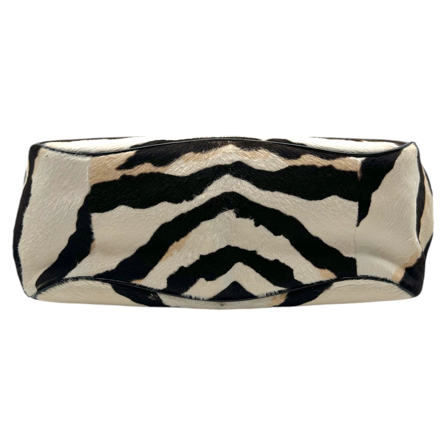 Gucci Lady Lock Zebra Print Ponyhair Bamboo Handbag