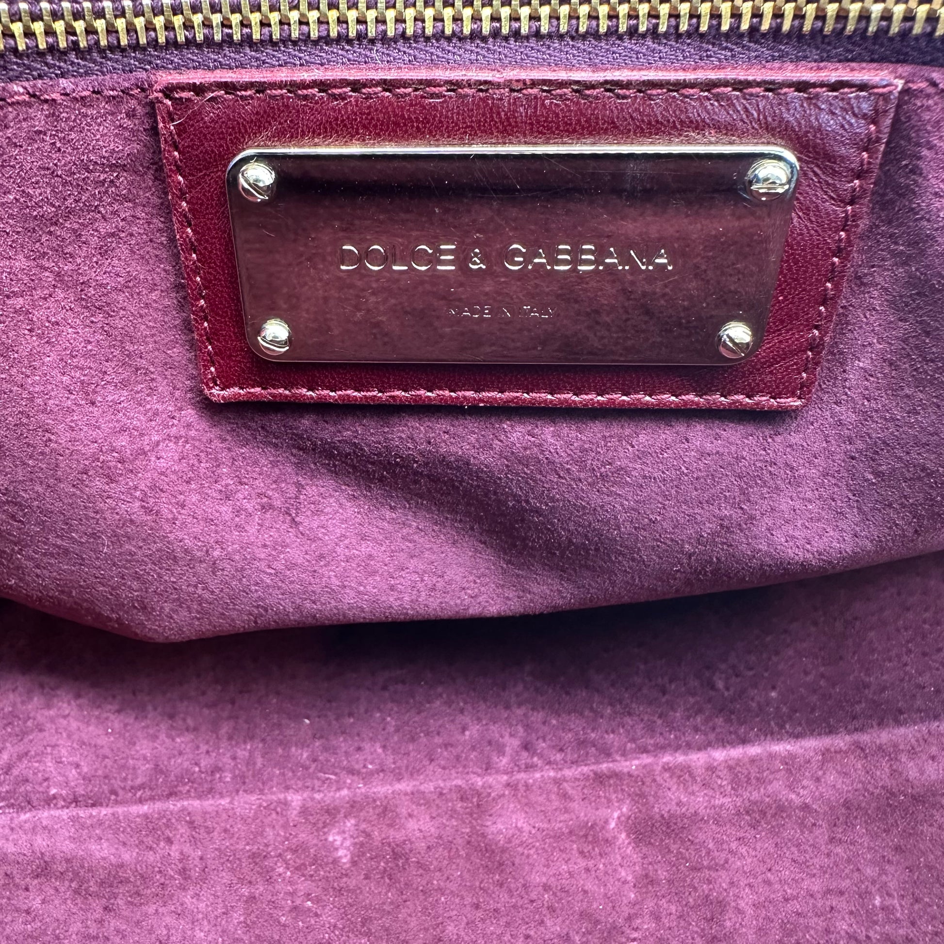 Dolce & Gabbana Burgundy Eel Skin Shoulder Bag - Outfit Repeater
