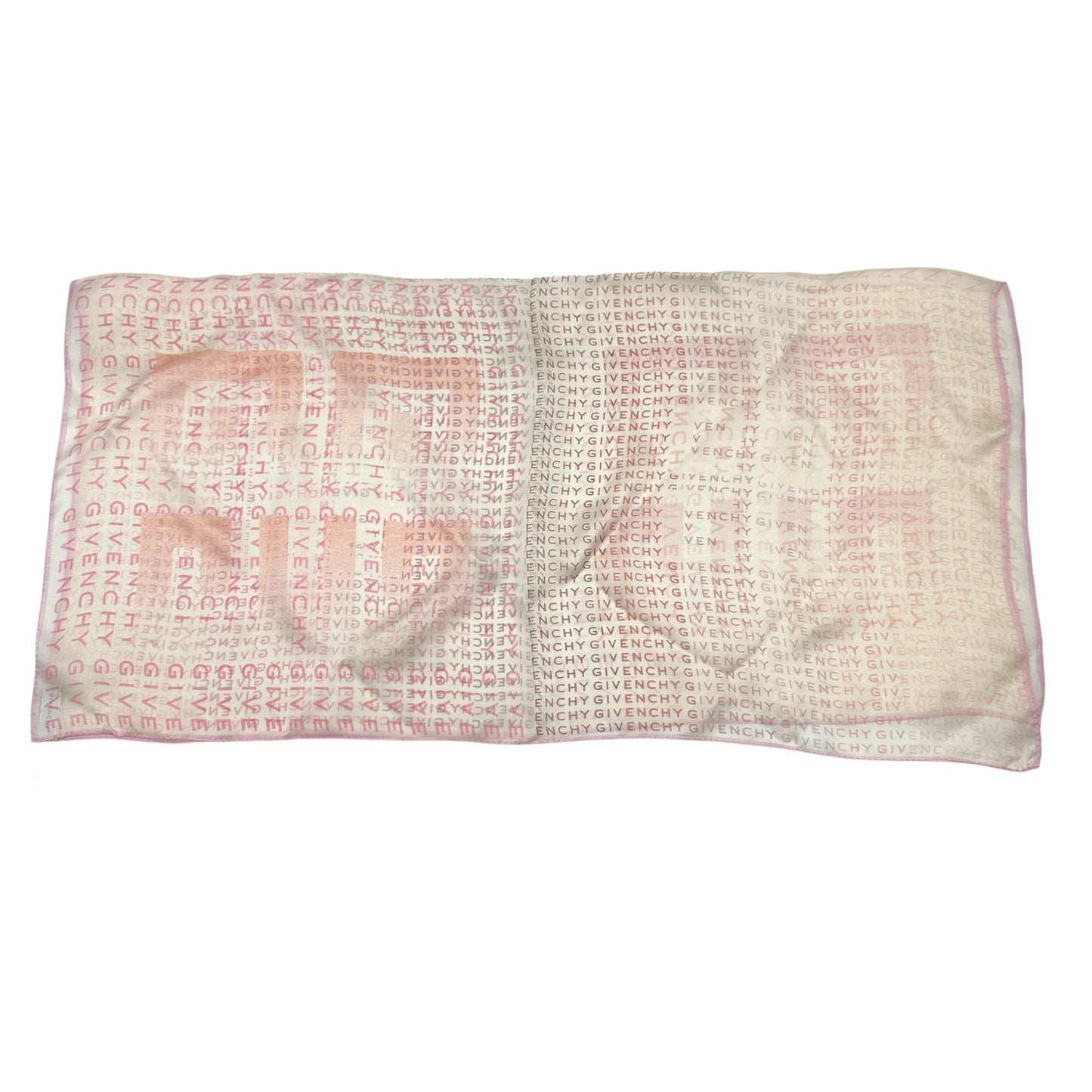 Givenchy Pink Logo Silk Scarf