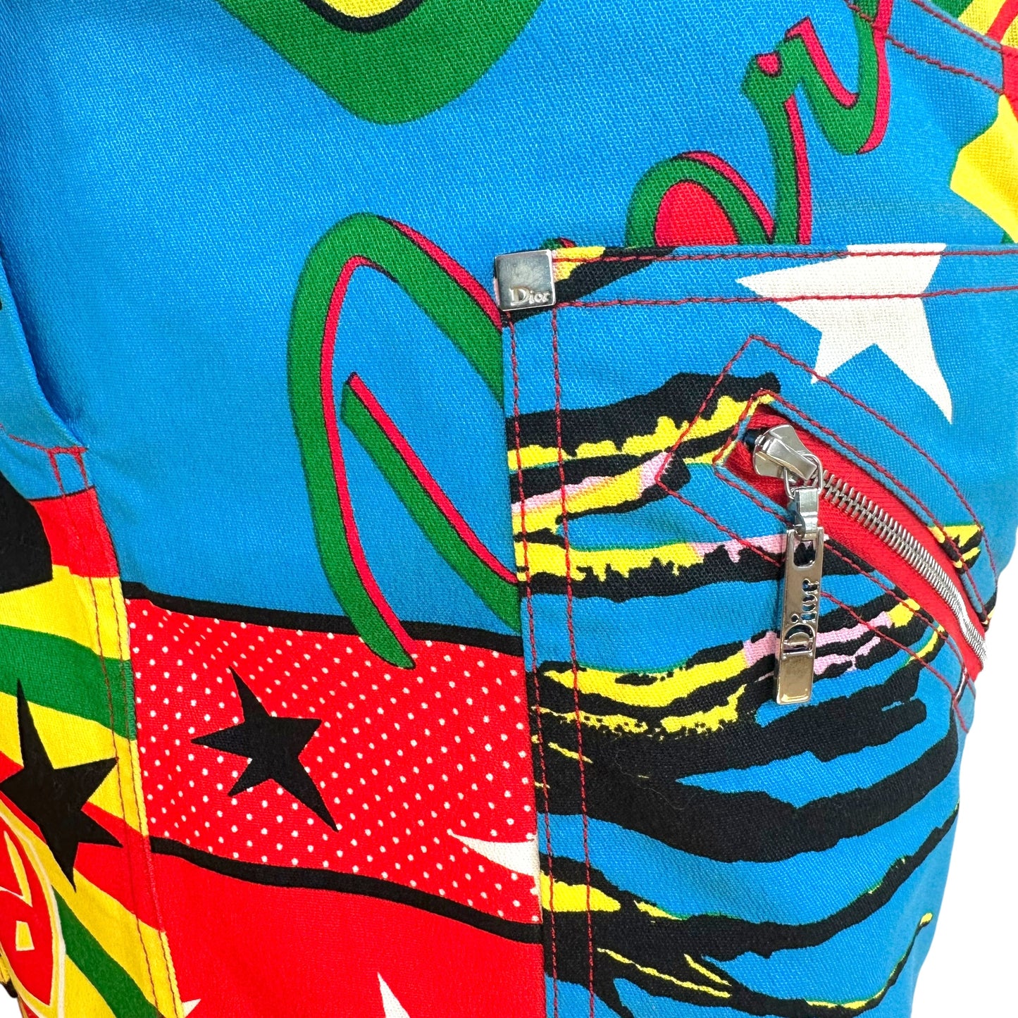 Christian Dior S/S 2004 Rasta Comic Print Mini Skirt NEW
