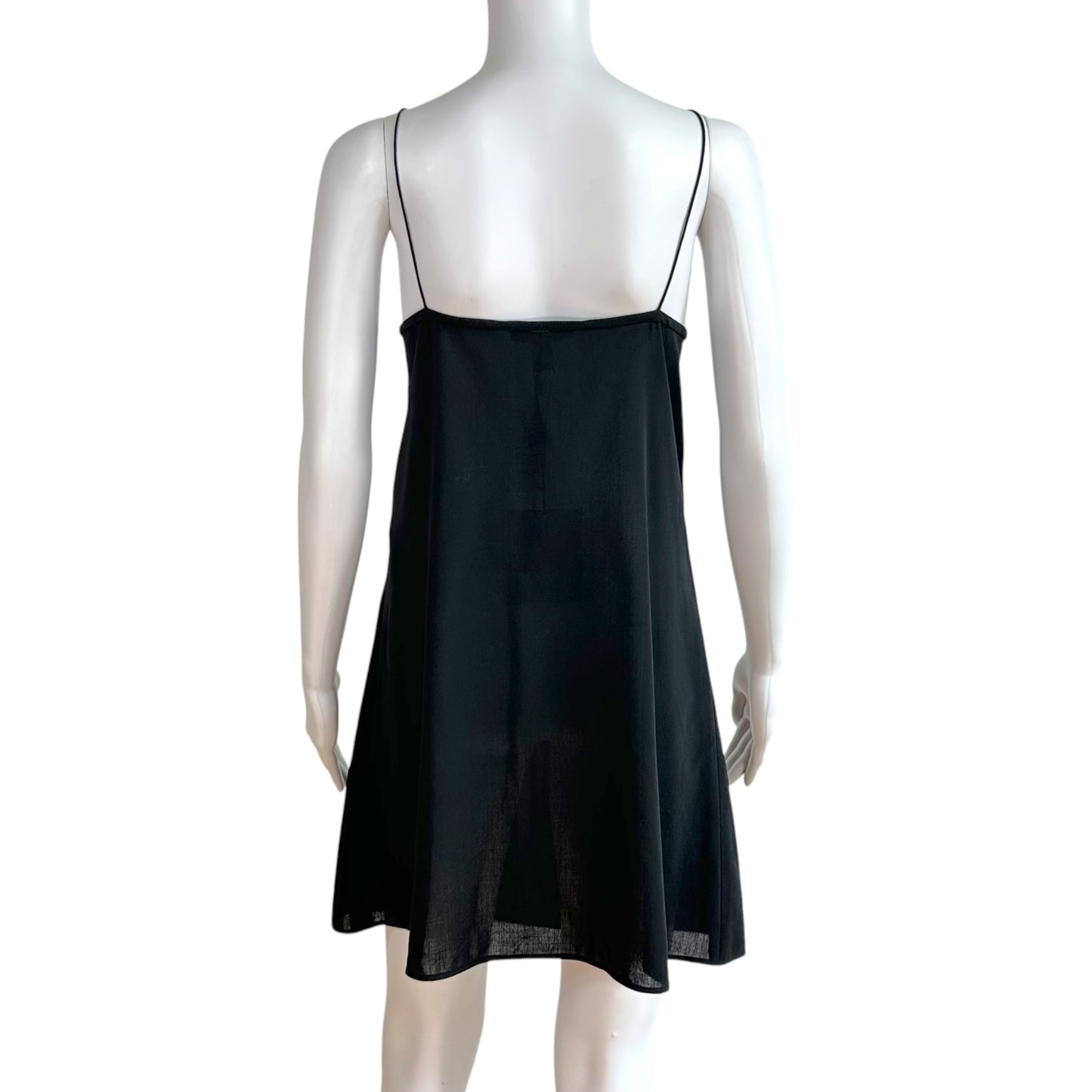 Louis Vuitton Black Silk Wool Mini Shift Dress