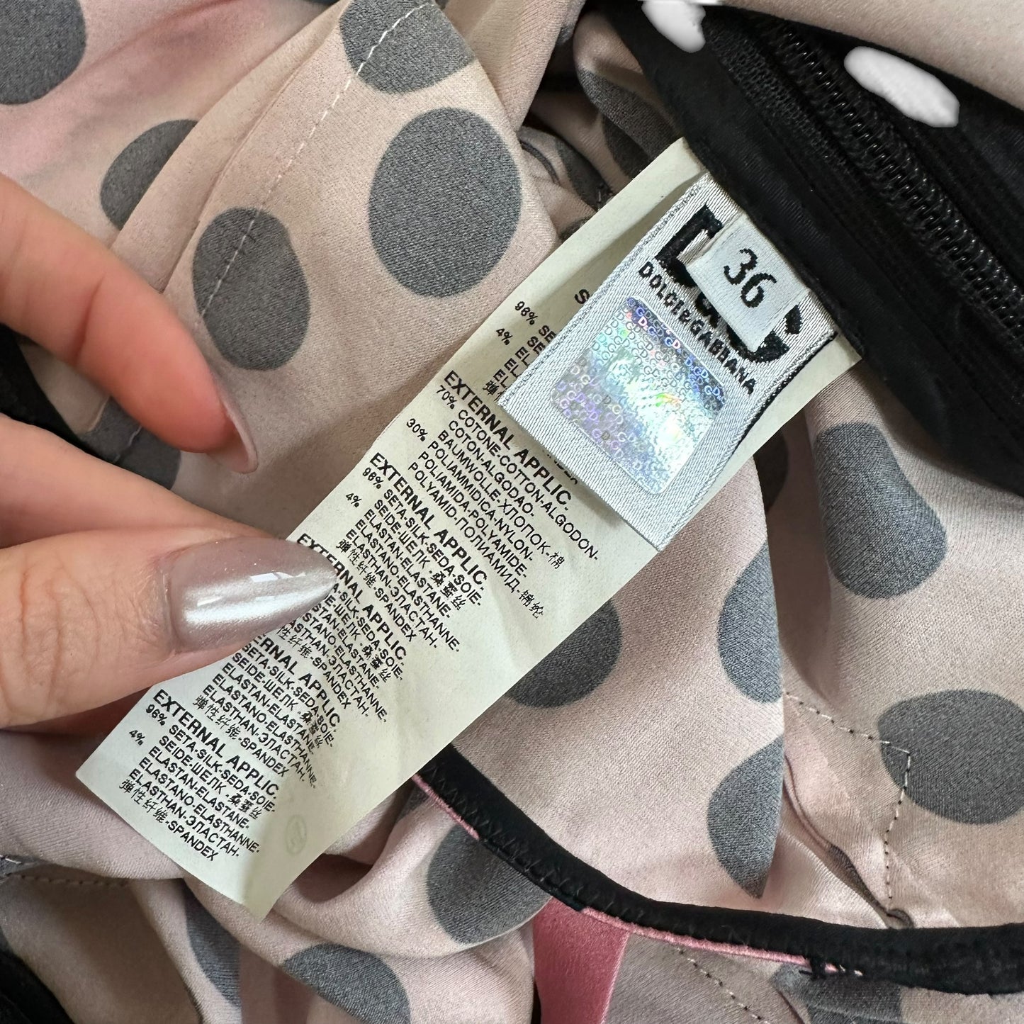 D&G Dolce & Gabbana Pink Polka Dot Silky Lace Tank - Outfit Repeater