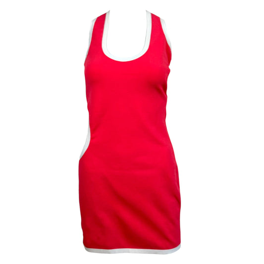 Dsquared2 Red White Cut-Out Mini Dress