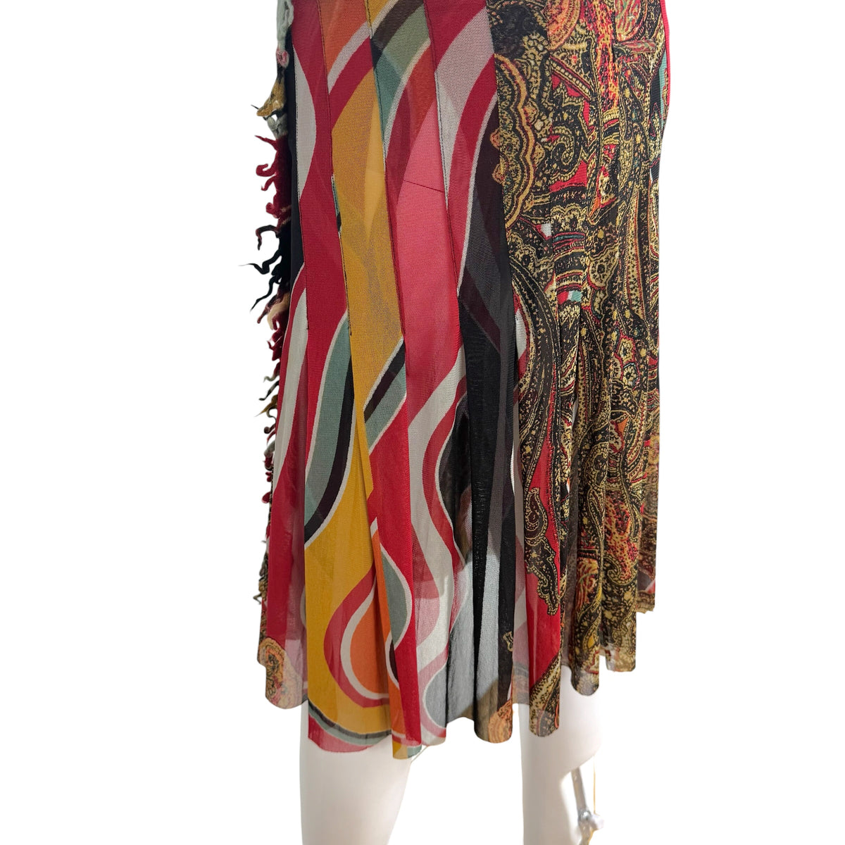 Jean Paul Gaultier Multicolor Printed Midi Skirt