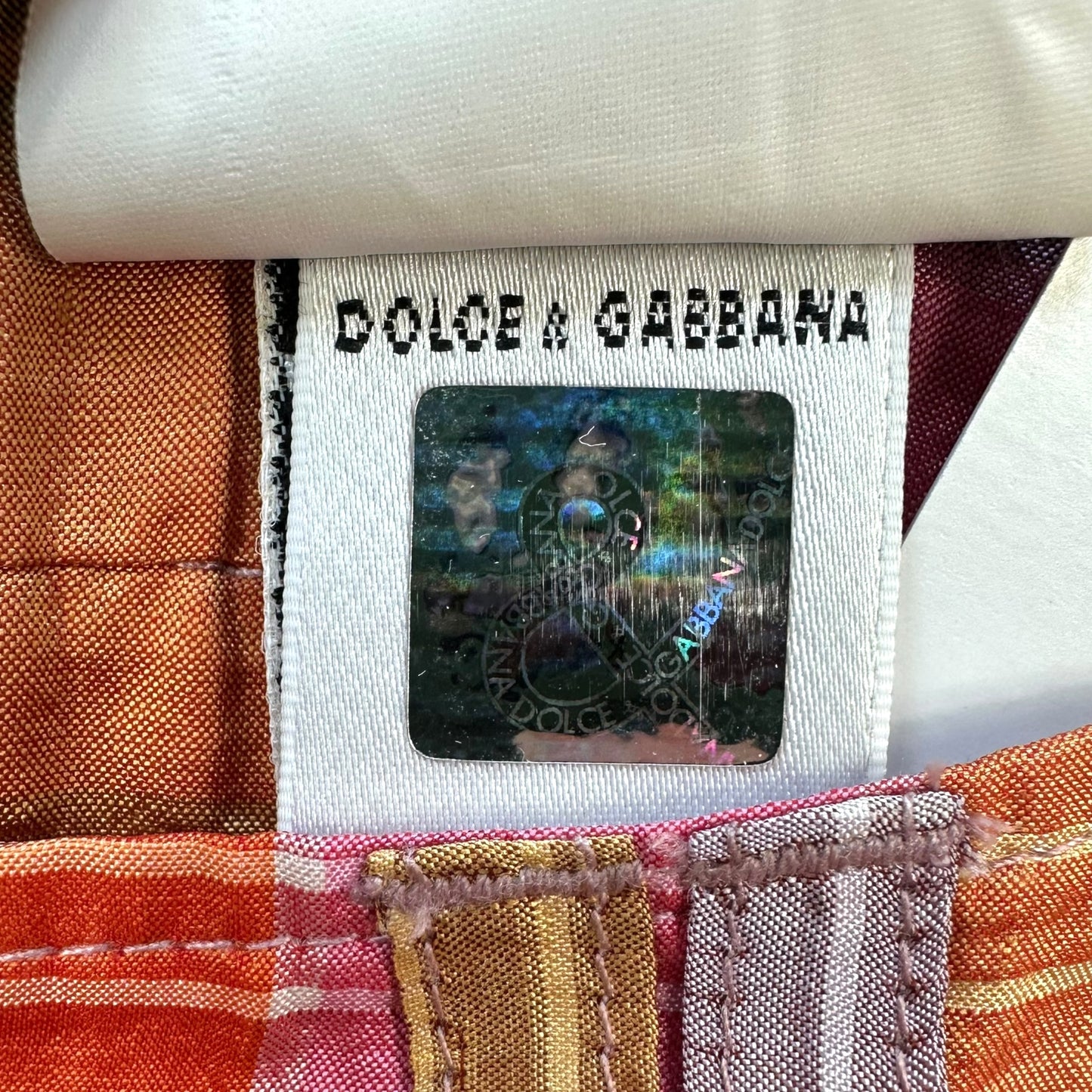Dolce & Gabbana Multicolor Plaid Silk Capri Pants