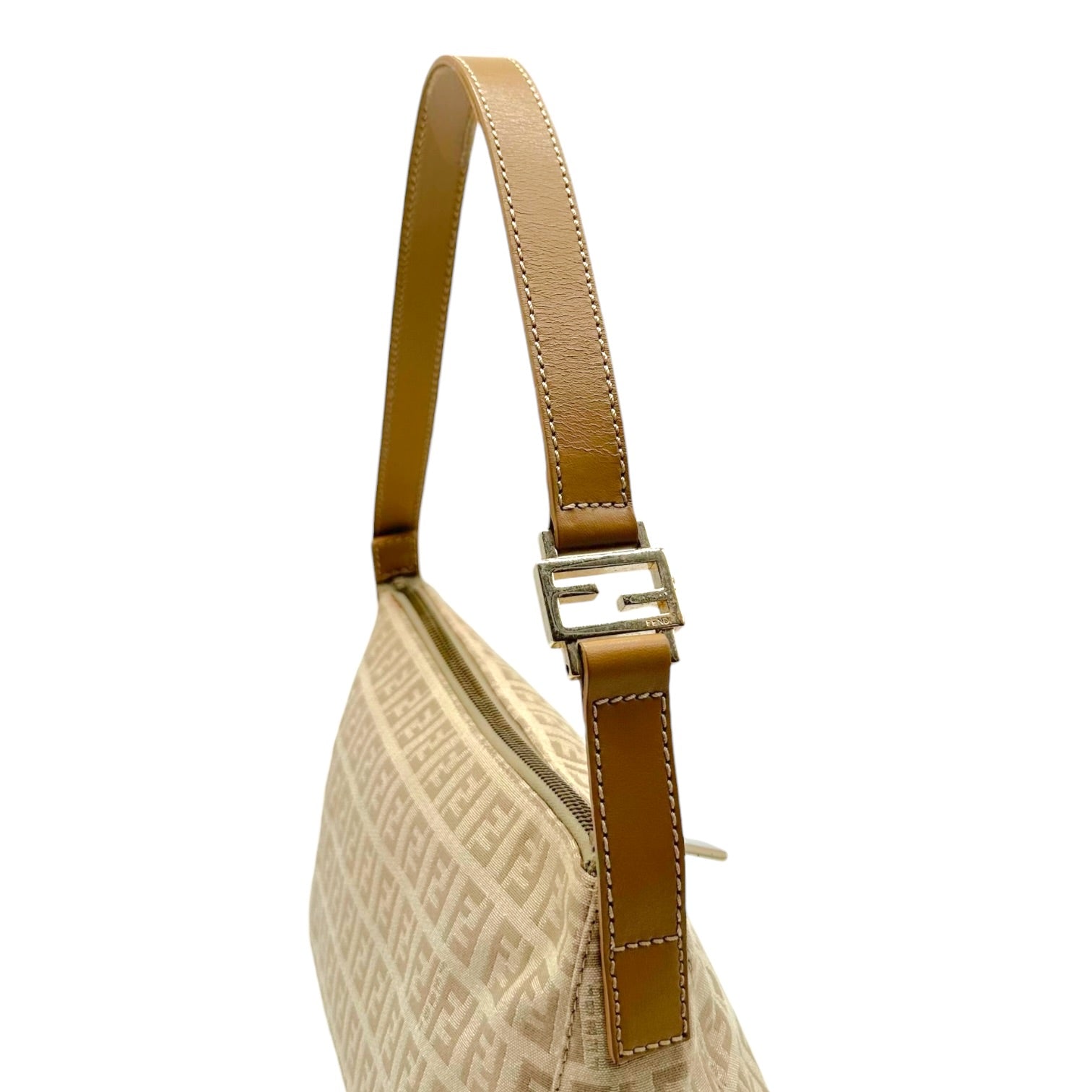 Fendi Shoulder Pochette Bag Beige Zucchino Monogram