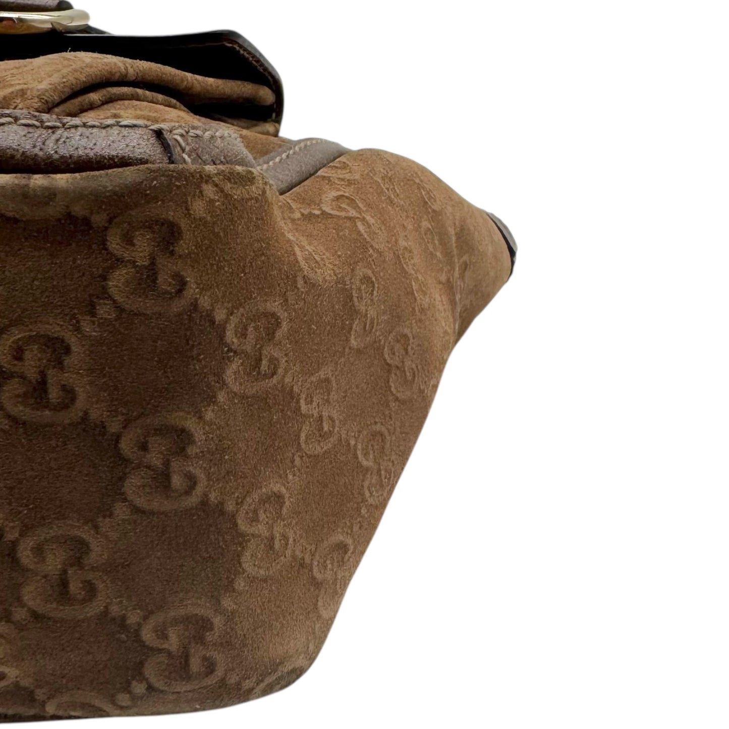 Gucci Brown Suede Guccissima Tote Bag - Outfit Repeater