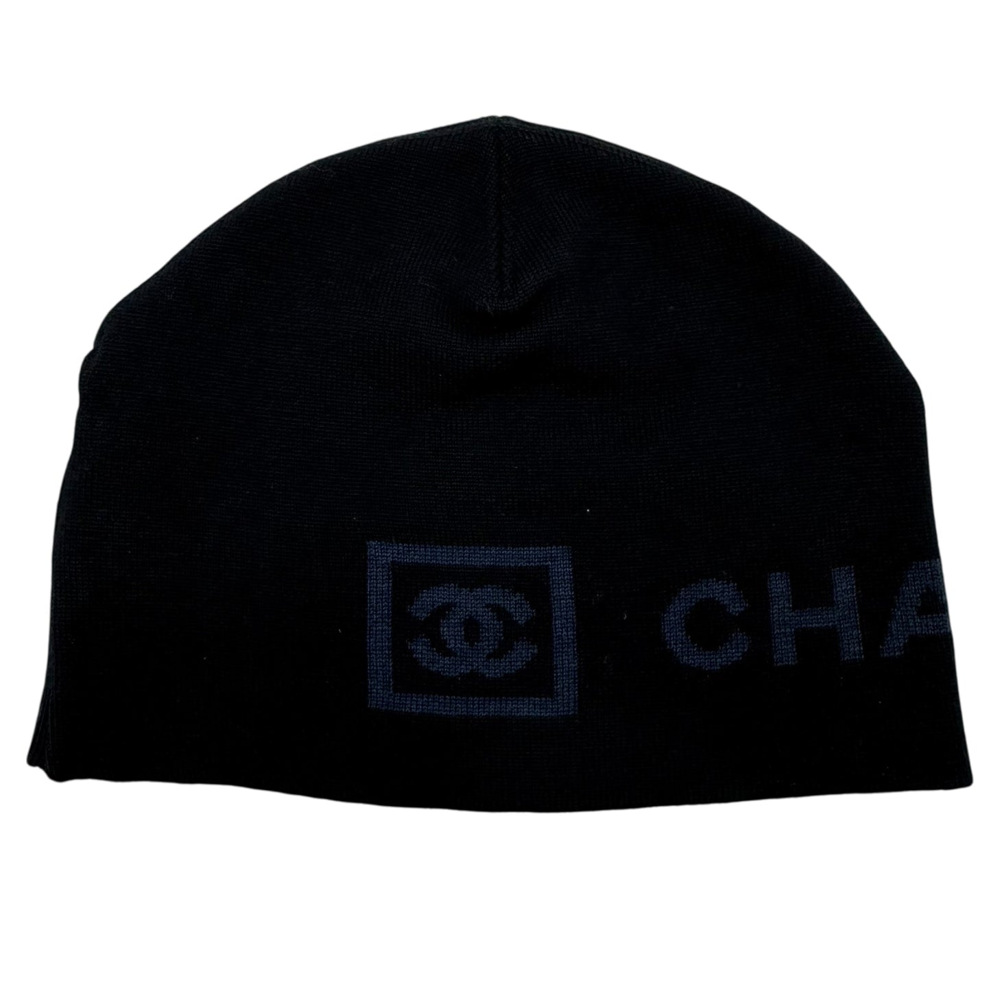 Chanel Sport Blue & Black Logo Winter Hat - Outfit Repeater