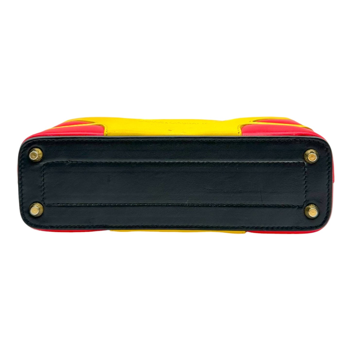 Dolce & Gabbana Red & Yellow Leather Mini Bag