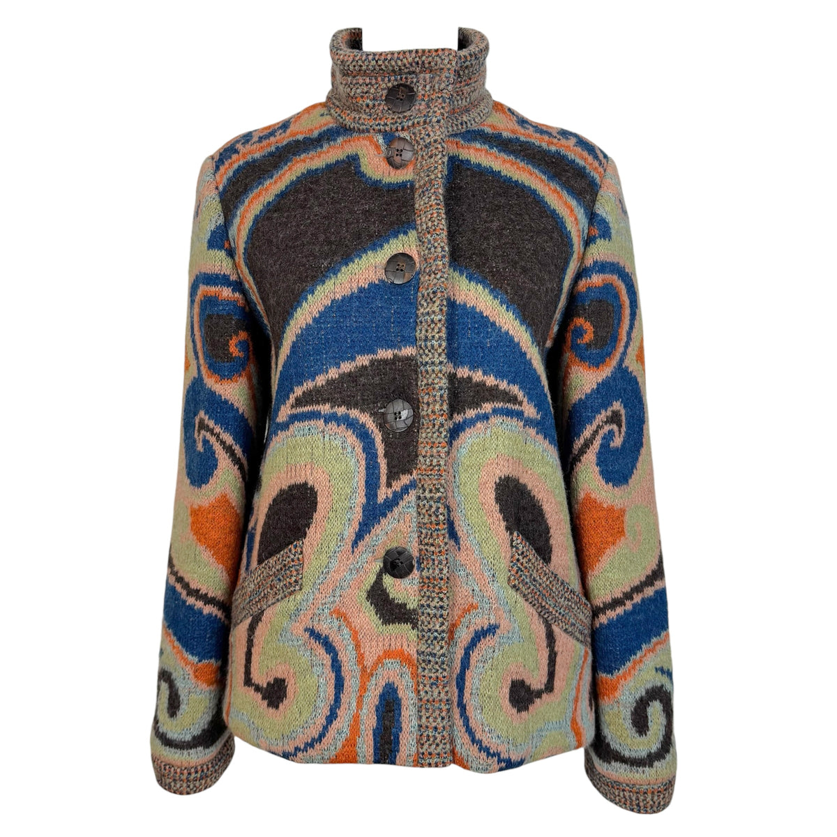 Missoni Multicolor Swirl Pattern Knit Jacket