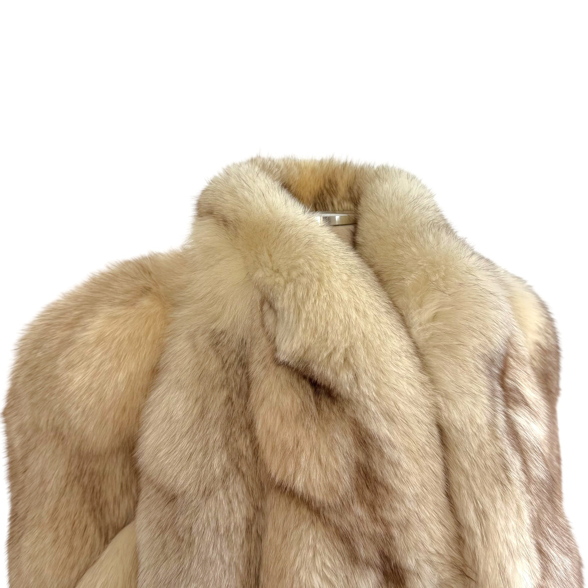 Saga Fox Ivory Fur Coat Blue Fox 1990s Vintage