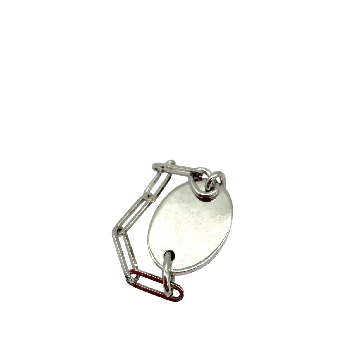 Christian Dior Silver Crystal Chain Ring