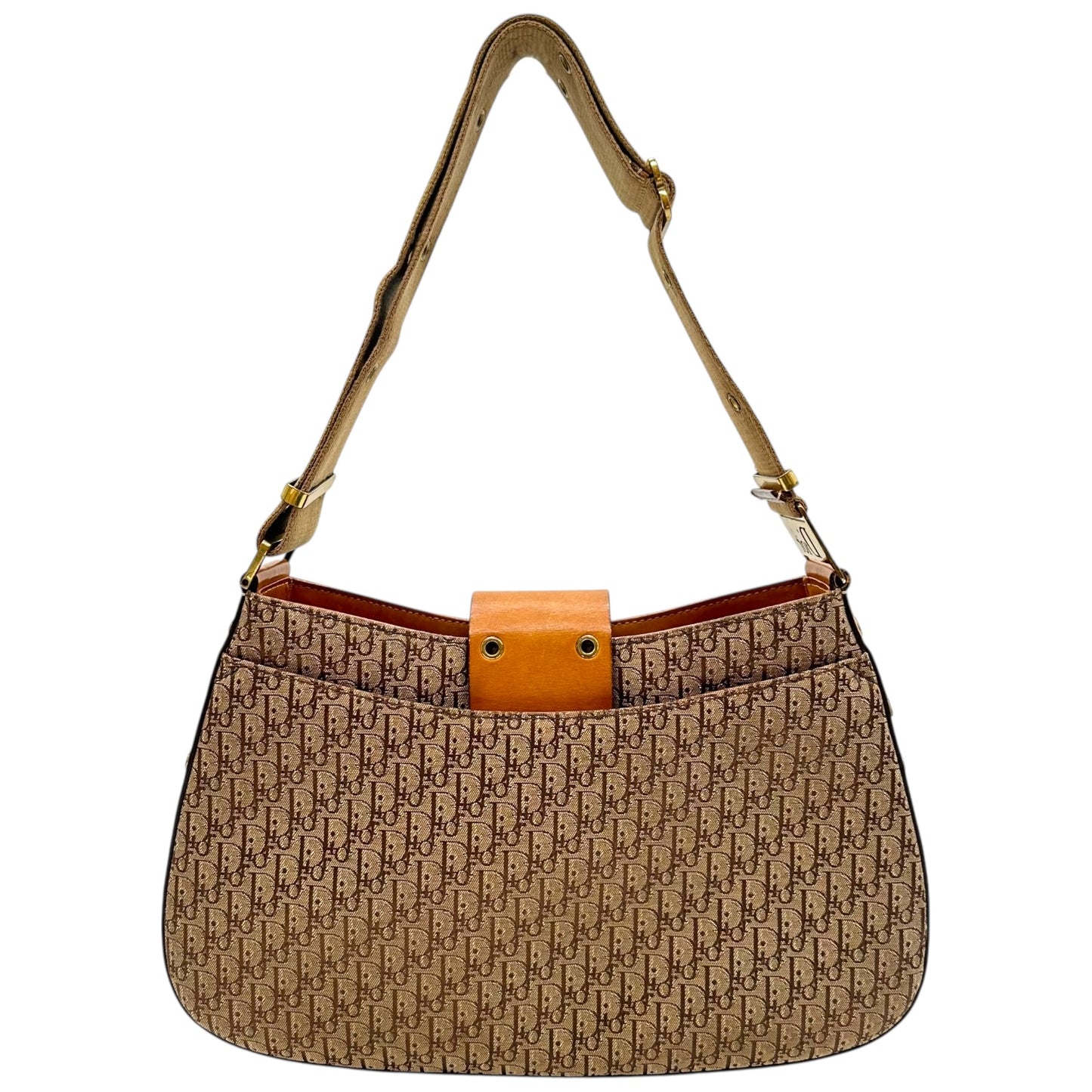 Christian Dior Street Chic Tan Monogram Trotter Columbus Shoulder Bag - Outfit Repeater