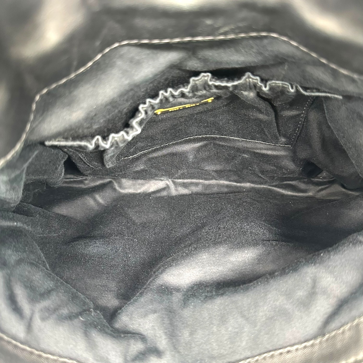 Miu Miu Black Leather & Gold Studs Quilted 2-Way Shoulder Clutch Bag - Outfit Repeater