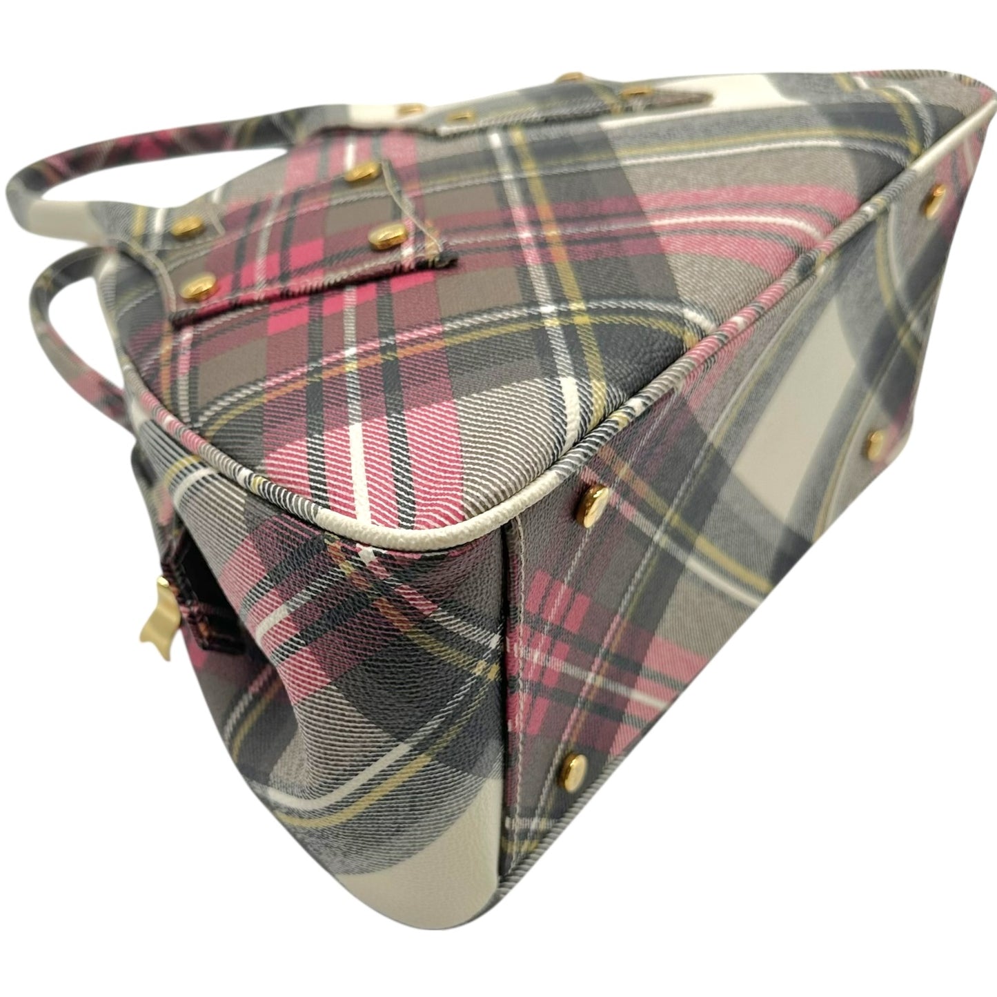 Vivienne Westwood Pink Tartan Yasmin Bowler Bag