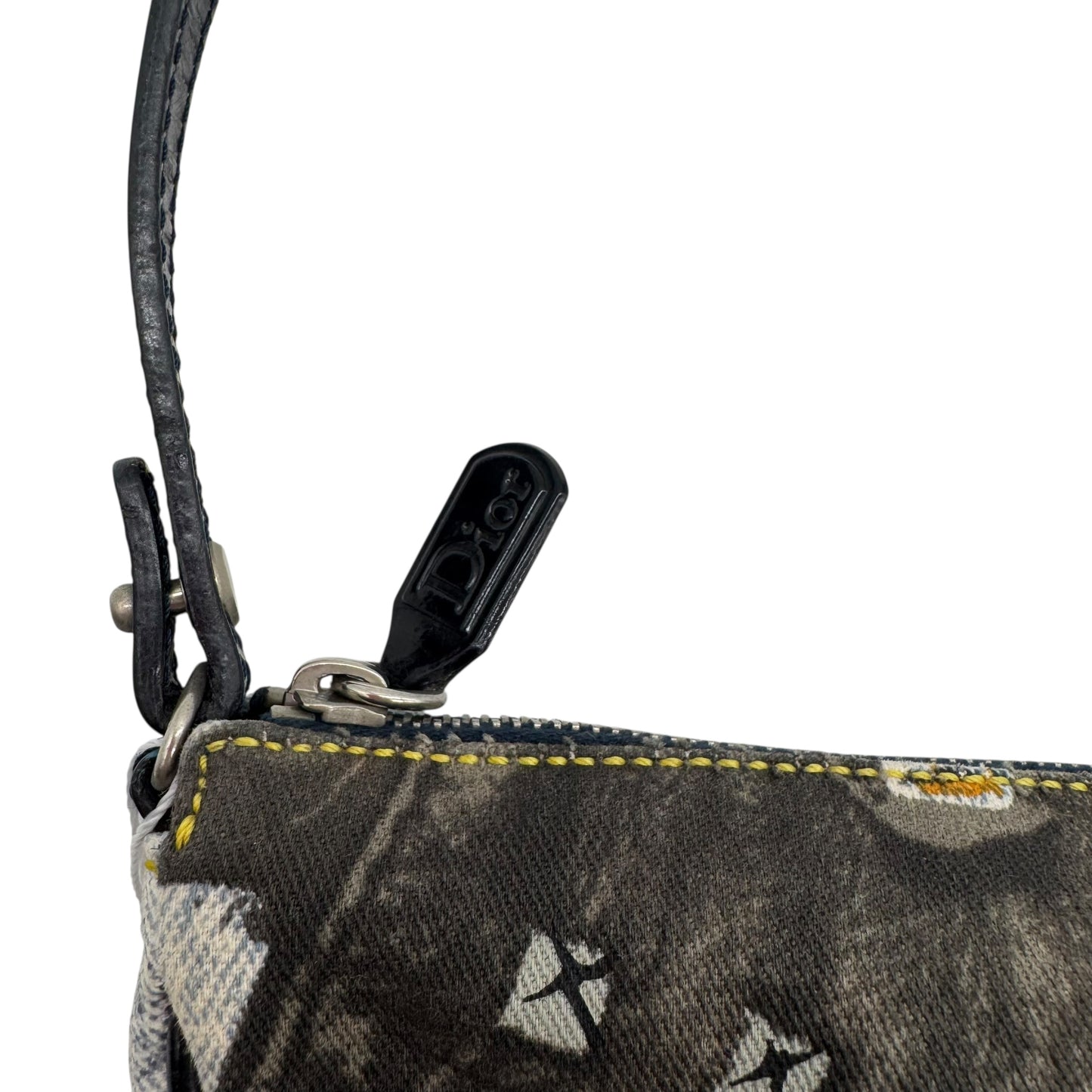 Christian Dior 'Miss Diorella' Denim Printed Mini Saddle Bag - Outfit Repeater