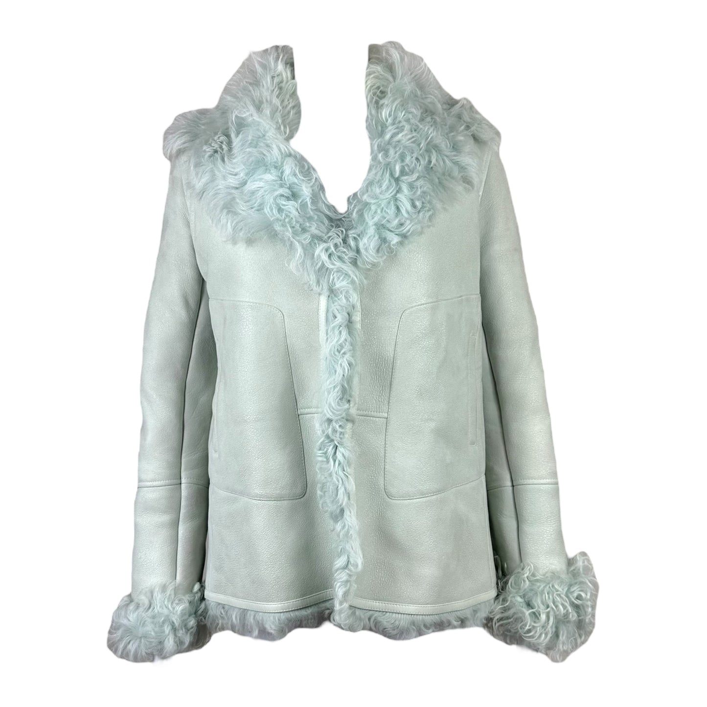 Celine by Michael Kors Light Blue Shearling Coat