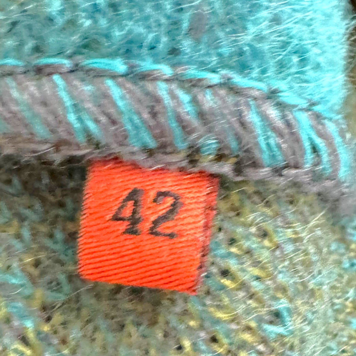 Missoni Blue & Green Mohair & Leather Coat & Midi Skirt Set