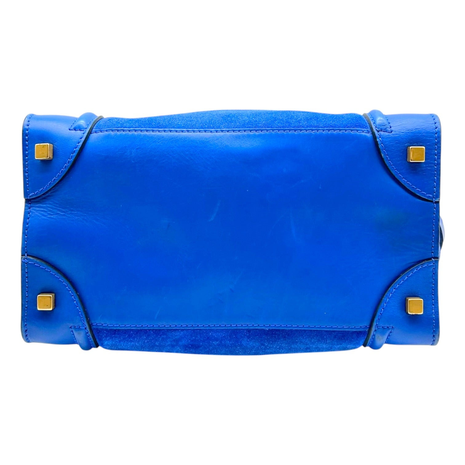 Celine Phantom Tote Cobalt Blue Suede Leather
