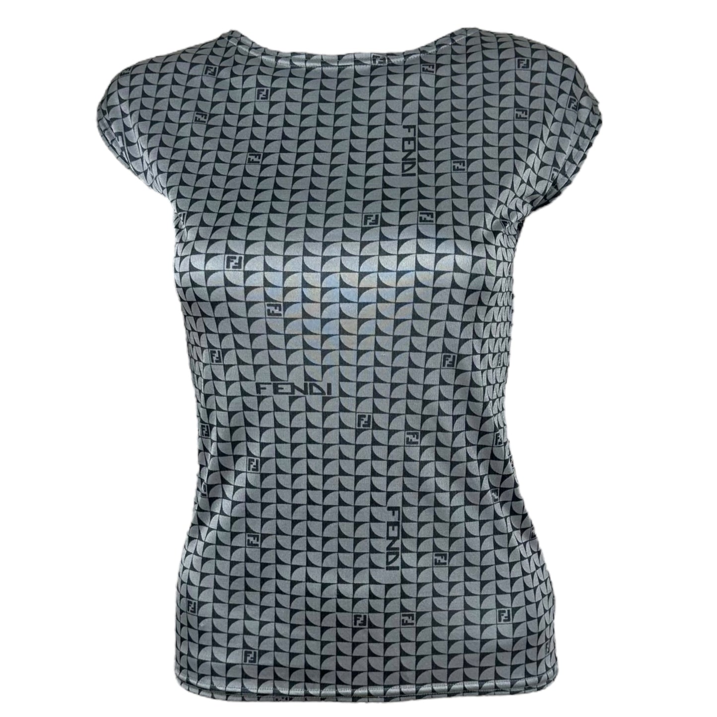 Fendi Light Gray Monogram T-Shirt - Outfit Repeater