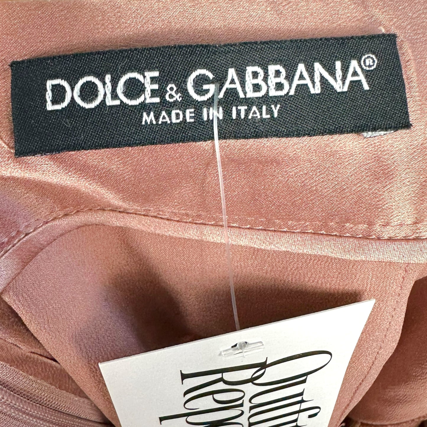 Dolce & Gabbana Blush Pink Lace & Silk Midi Skirt