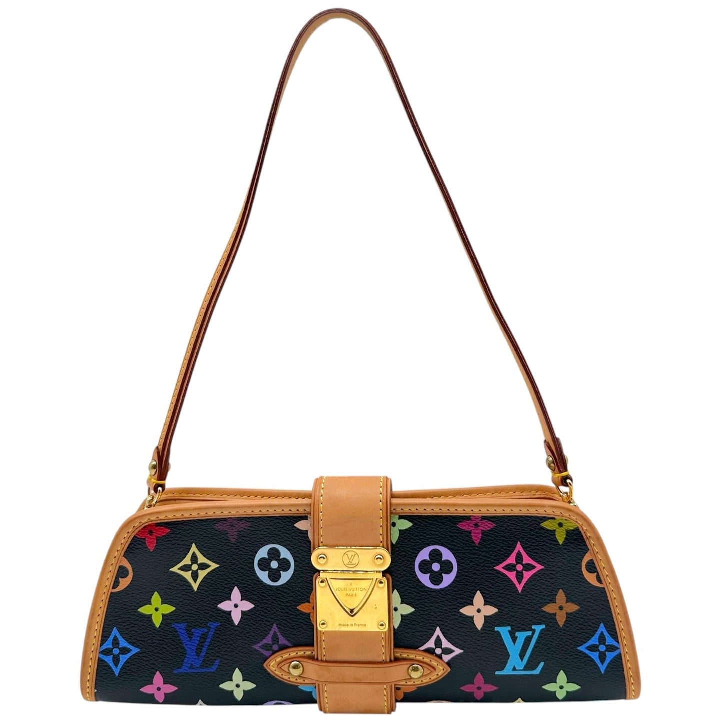 Louis Vuitton Black Multicolor Murakami Monogram Shirley Pochette Bag