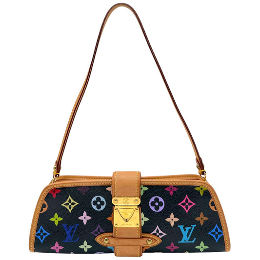 Louis Vuitton Pochette Bag Black Multicolor Monogram