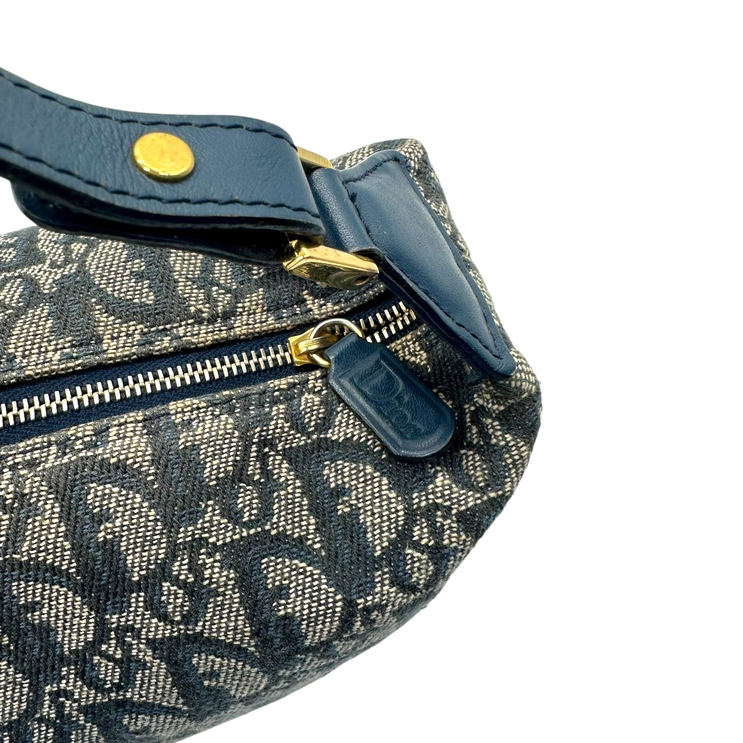 Christian Dior Navy Blue Trotter Monogram Pochette Bag - Outfit Repeater