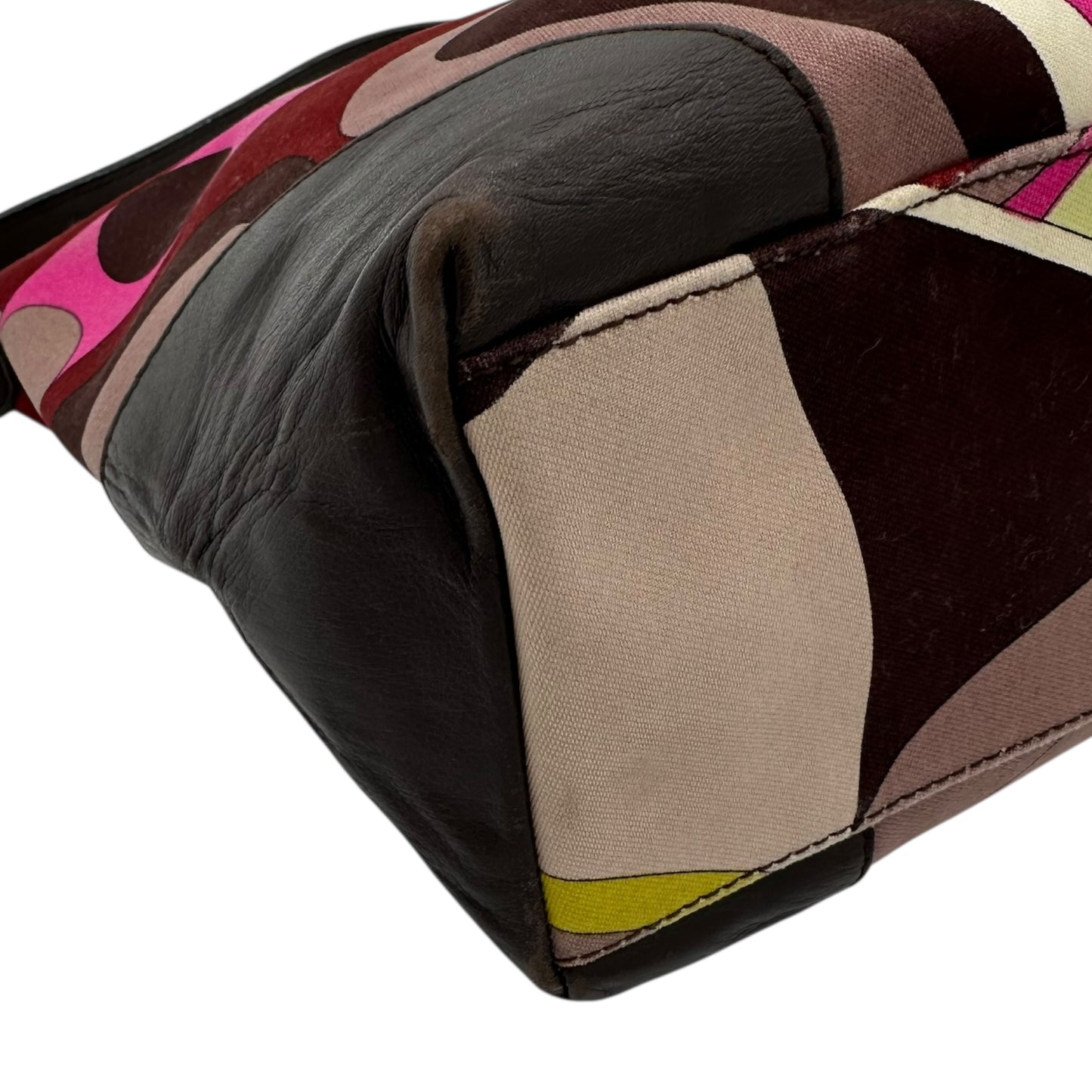 Emilio Pucci Pink & Brown Printed Shoulder Bag - Outfit Repeater